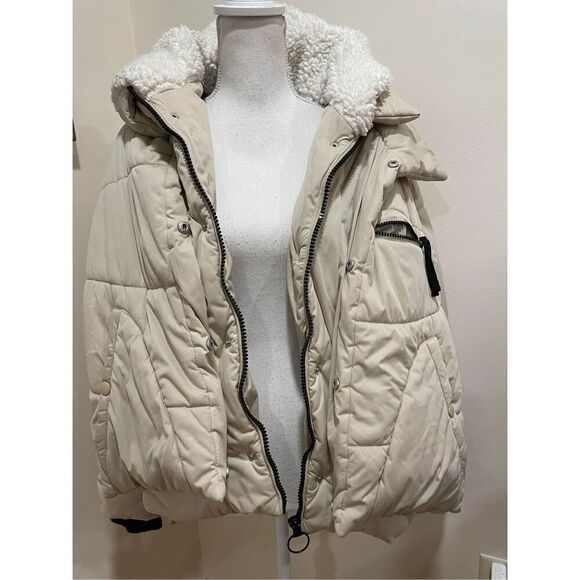 AVEC LES FILLES Womens Cold Weather Warm Puffer Jacket Size L - Picture 5 of 9